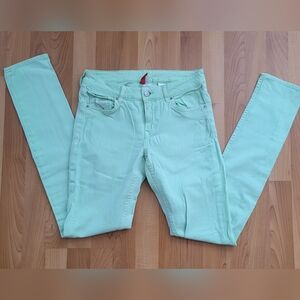 H&M Divided Mint Green Skinny Jeans Women's US 8 EUR 28 Stretch Denim Mid-Rise